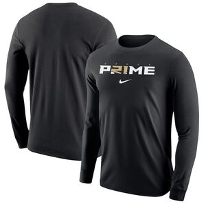 NWT Nike Coach Prime Core Deion Sanders Long Sleeve Black Tee Men’s S Sporty